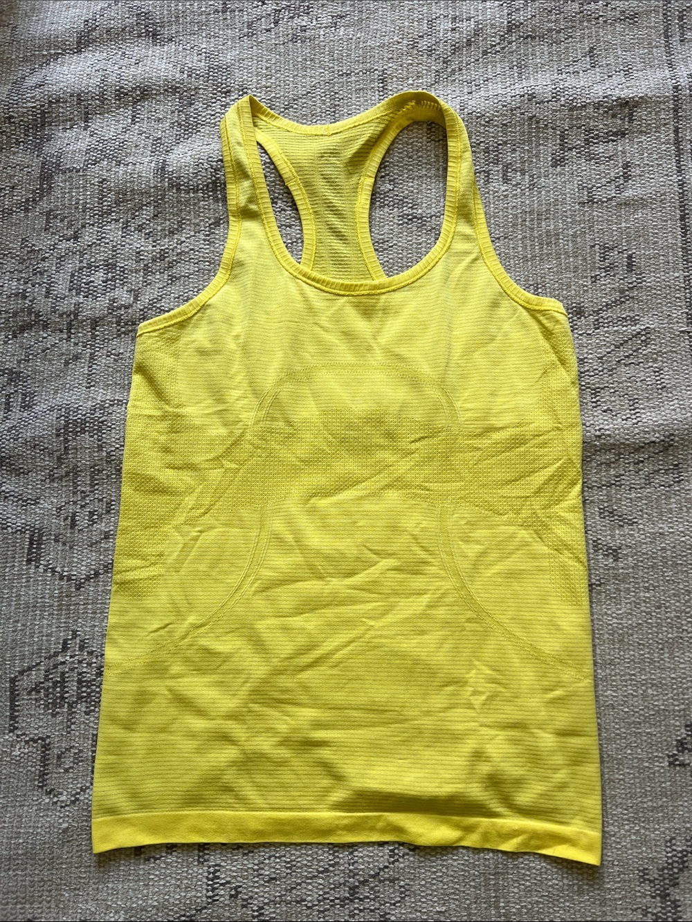lululemon athletica Yellow Racerback Tank Top